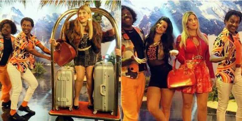 Dani Calabresa na par&oacute;dia 'Loira do Trust' exibida no Zorra (Fotos: Reprodu&ccedil;&otilde;es/Instagram/@calabresadani)