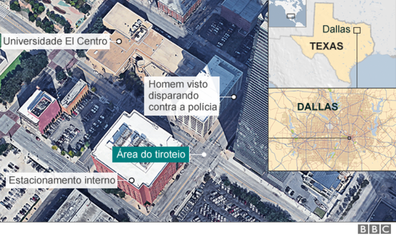 Tiroteio ocorreu em Dallas, nos EUA