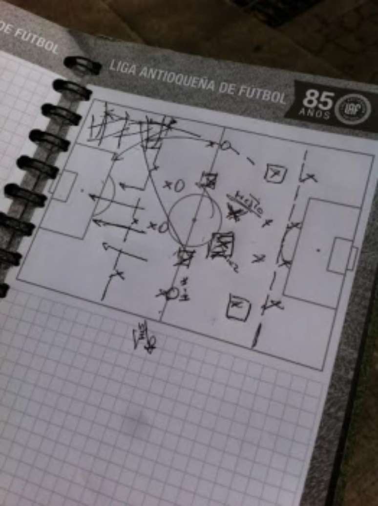 Em um caderno, fez as anotações que podem ajudar o São Paulo a bater o Atlético Nacional