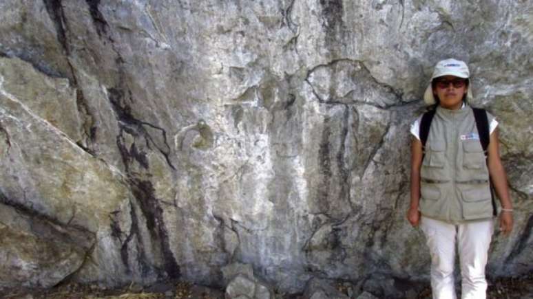 &Aacute;rea onde pinturas foram encontradas
