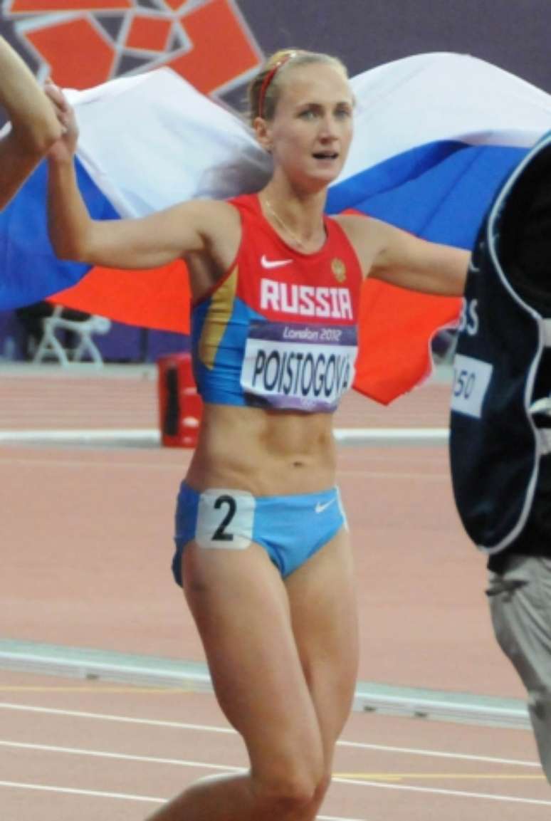 Ekaterina Poistogova (bronze nos 800m) teve nome citado em investigações antidoping (Foto: Reprodução)