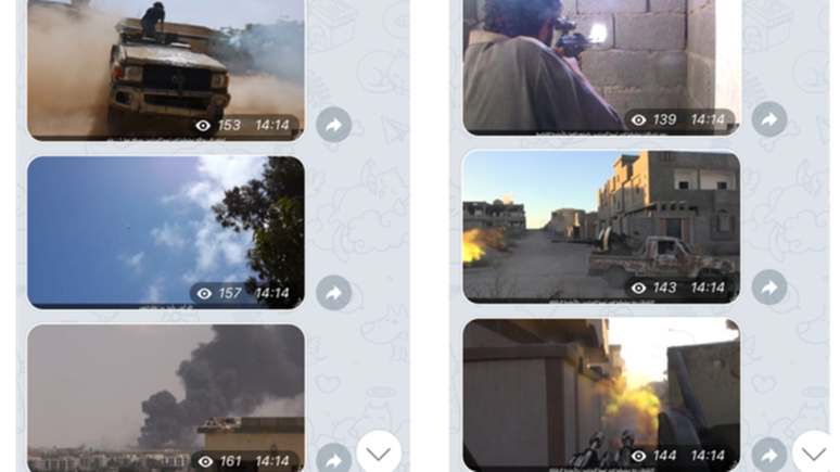 Imagens de confrontos divulgadas em alta resolu&ccedil;&atilde;o em grupo do EI em portugu&ecirc;s no Telegram 