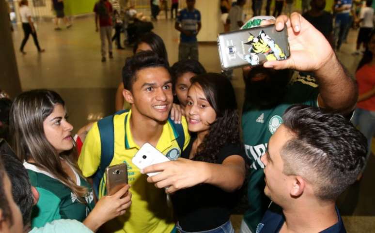 No Palmeiras, Erik aparece sempre sorridente (FOTO: Cesar Greco/Palmeiras)