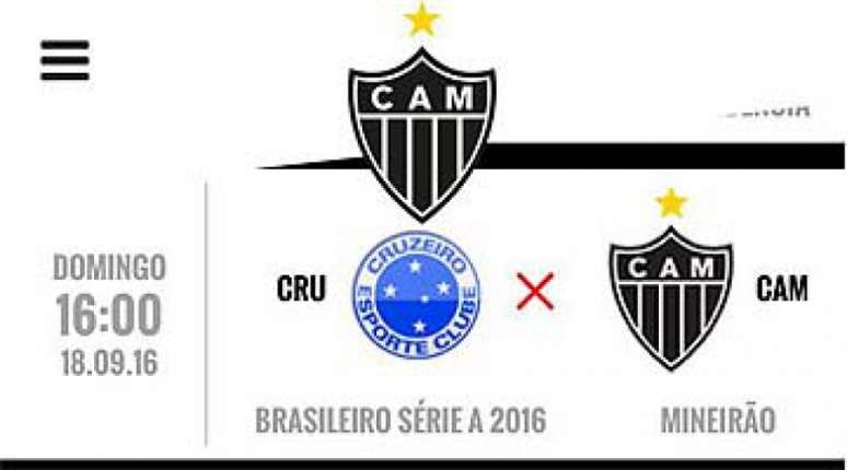 Atlético-MG provoca o arquirrival Cruzeiro em aplicativo (Foto: Reprodução)