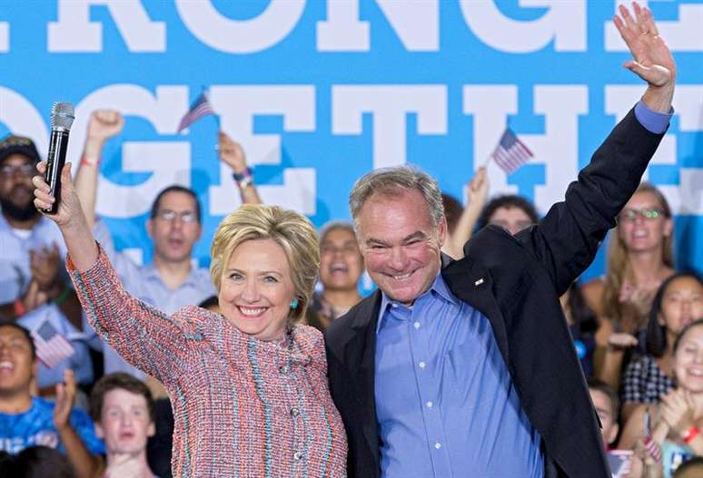 Democrata Tim Kaine, de 58 anos, é visto pelo grupo de Clinton como reforço para conquistar apoio do eleitorado da Virgínia