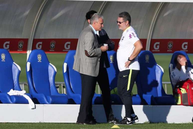 Tite já havia visitado a Seleção na Granja Comary (foto:Lucas Figueiredo / MoWA Press)