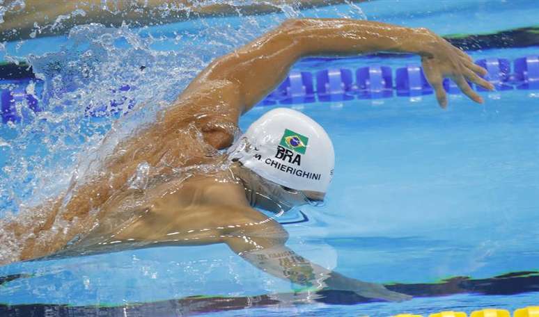 O nadador brasileiro Marcelo Chierighini continua na briga por uma medalha nos 100m livres da natação masculina da Rio 2016