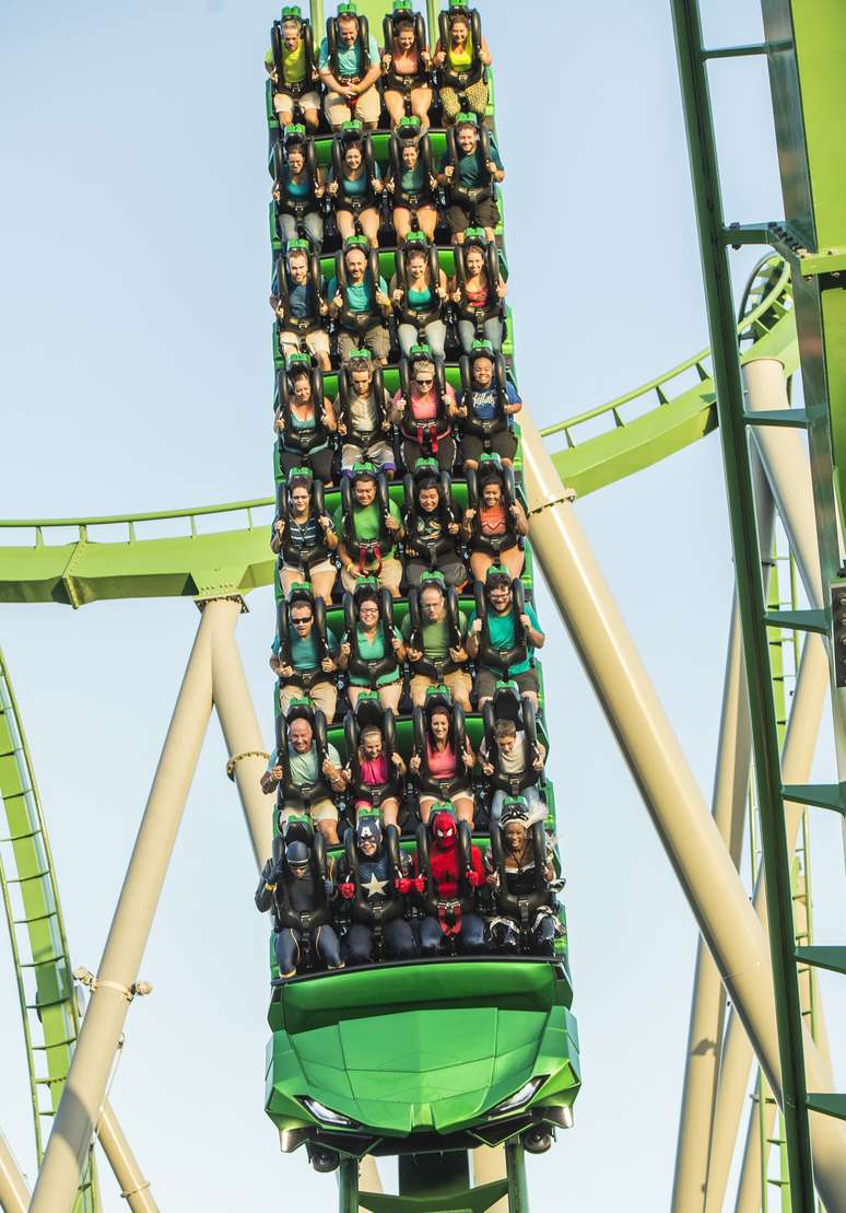 The Incredible Hulk Coaster foi reinaugurado nesta semana no parque Universal’s Islands of Adventure