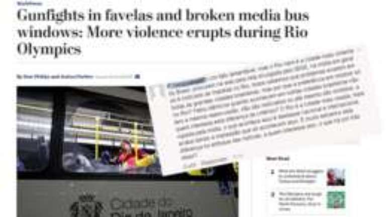 Washington Post destacou 'irrup&ccedil;&atilde;o da viol&ecirc;ncia' no Rio; nas redes sociais (no destaque), houve quem questionasse os crit&eacute;rios da m&iacute;dia na divulga&ccedil;&atilde;o da criminalidade