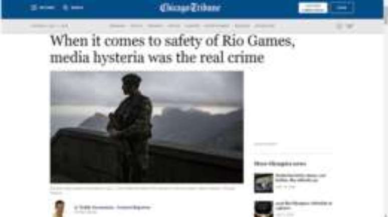 'Histeria da m&iacute;dia foi o verdadeiro crime' dos Jogos, escreveu rep&oacute;rter americano