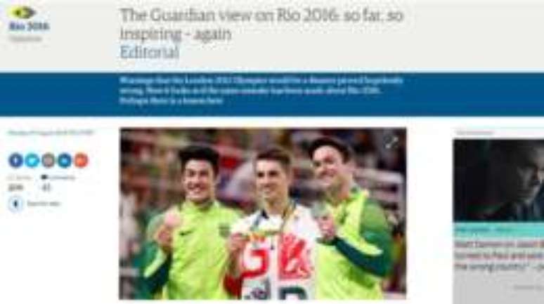Jornal britânico classificou Jogos do Rio como &#034;inspiradores&#034; e criticou &#034;onda de pessimismo&#034;