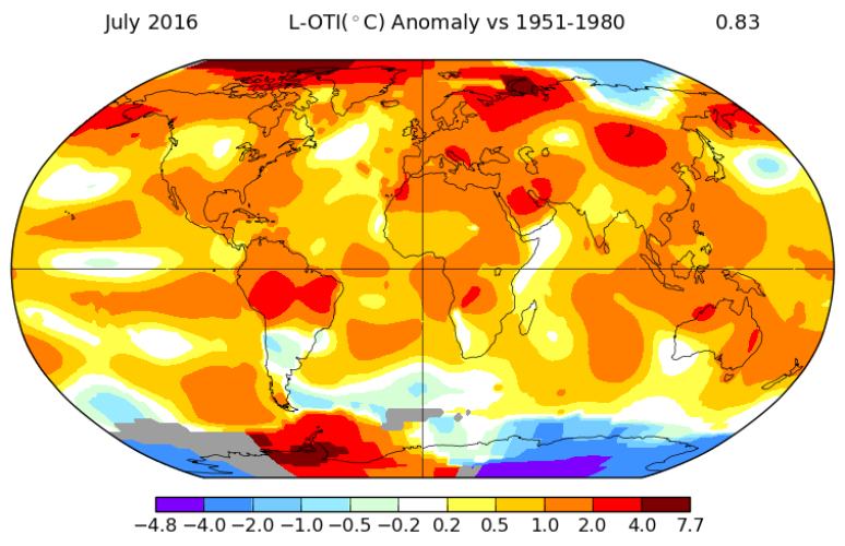 Julho foi o ms mais quente j registrado no mundo, diz Nasa