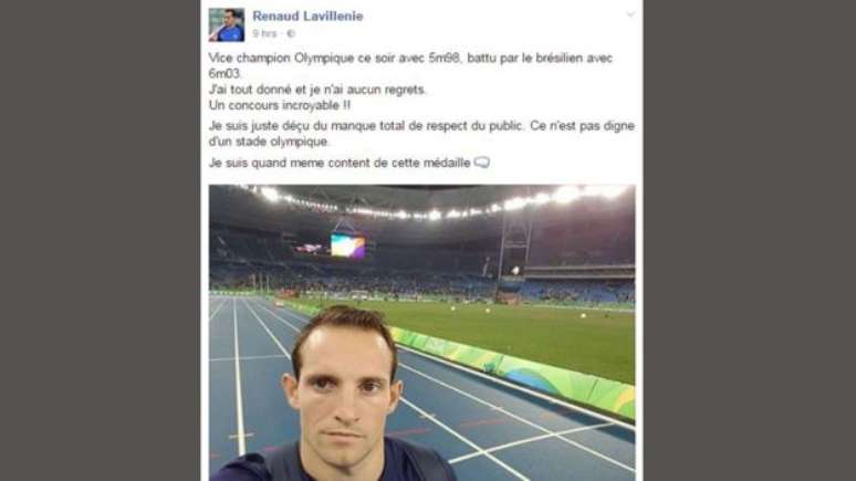 S&oacute; estou decepcionado com a total fata de respeito do p&uacute;blico. Isso n&atilde;o &eacute; digno de um est&aacute;dio ol&iacute;mpico