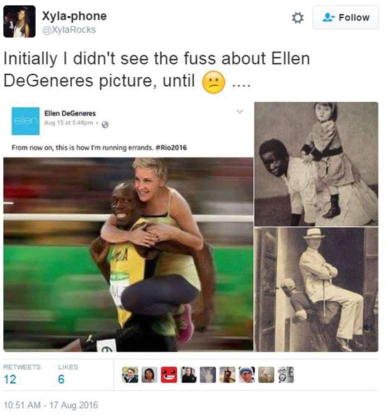 'Inicialmente eu não tinha entendido o alvoroço sobre a foto de Ellen, até que...'