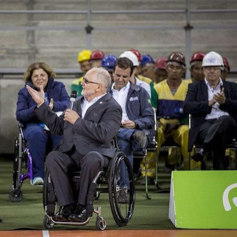 Phillip Craven, residente do Comitê Paralímpico Internacional (IPC), durante evento na Arena do Futuro, no Parque Olímpico do Rio 