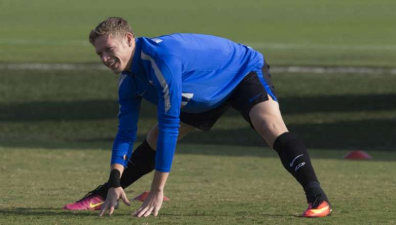 Marlone se destacou em treino do Corinthians nesta quarta-feira (foto: Daniel Augusto Jr)