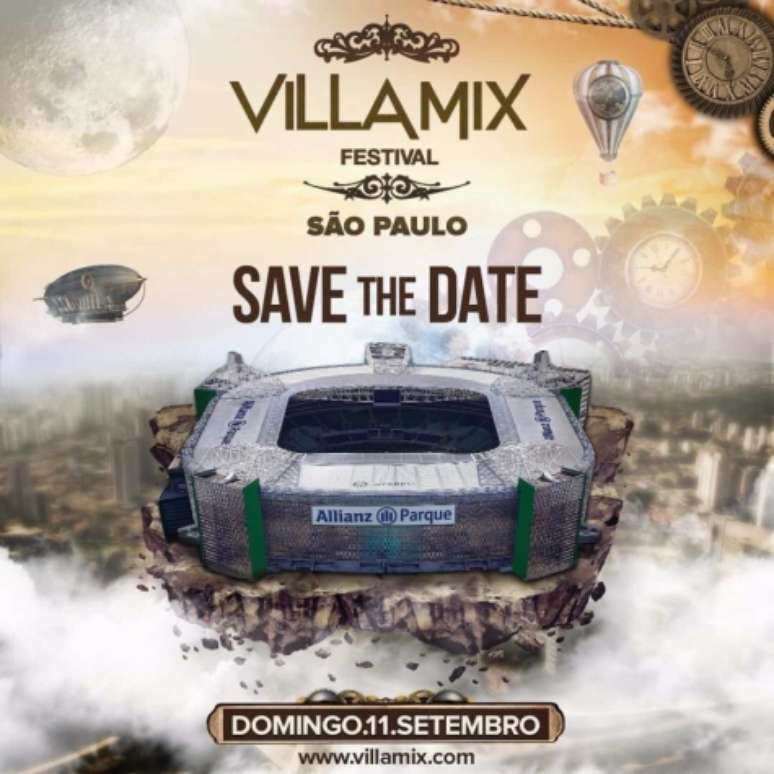 Allianz Parque receberá o Villa Mix Festival no dia 11 de setembro (Foto: Divulgação)