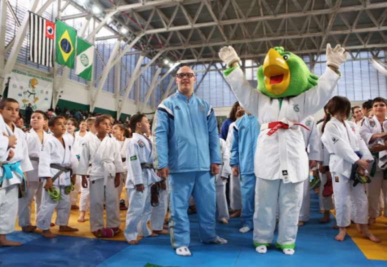 Mascote do Verdão marcou presença no Torneio Periquito - Foto: Fabio Menotti/Palmeiras