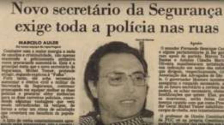 "Eu n&atilde;o conhecia nada, n&atilde;o tinha contatos", disse Temer em entrevista de 2010 sobre o primeiro per&iacute;odo &agrave; frente da seguran&ccedil;a p&uacute;blica em S&atilde;o Paulo