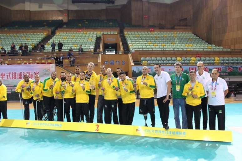 Seleção Brasileira masculina de vôlei sentado ficou em segundo lugar em torneio na China, neste ano