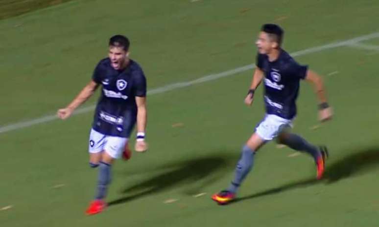 Pimpão marcou o primeiro gol desta segunda passagem pelo clube da Estrela Solitária (Foto: reprodução/premiere)