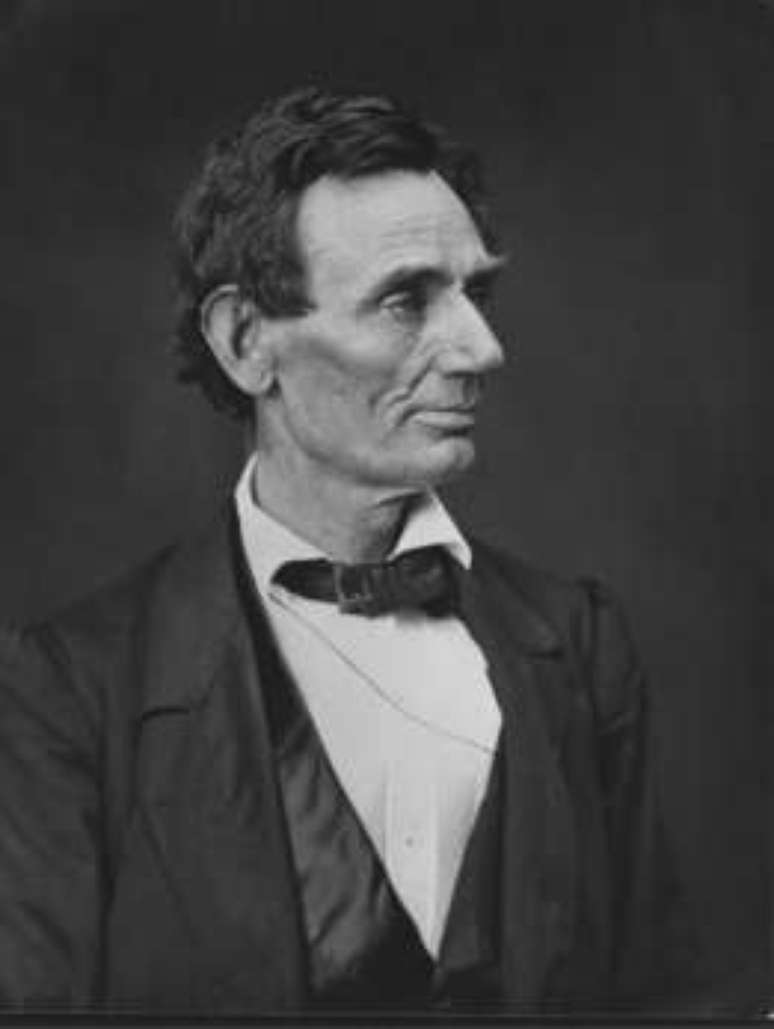 Retrato do ex-presidente americano Abraham Lincoln