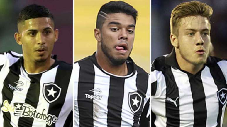 Trio de revelados na base será titular na partida no Mineirão (Foto: SSPress/Botafogo)