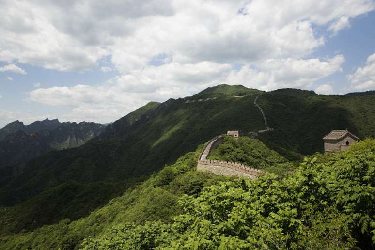 Imagem aérea da Grande Muralha da China
