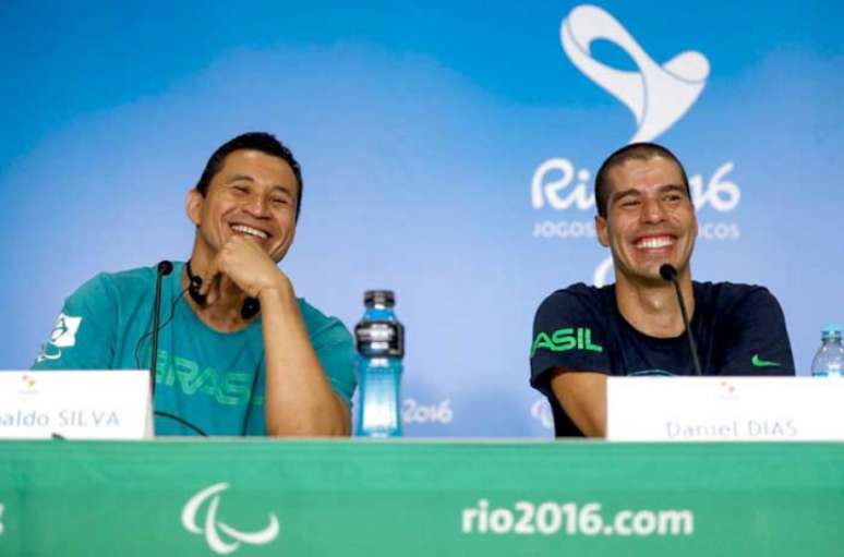 Clodoaldo Silva e Daniel Dias: duas gerações da premiada natação brasileira (Foto: Washington Alves/MPIX/CPB)