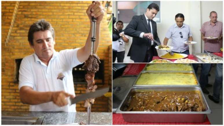 Churrasco de jumento organizado em março de 2014 pelo promotor Silvio Brito (no alto à dir., de terno); tentativa de mostrar potencial como alimento gerou reação de ambientalistas