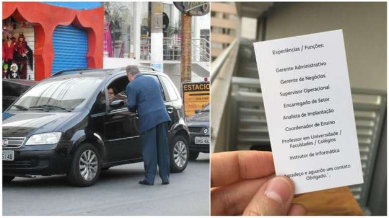 Ele chega a distribuir 300 cartões por dia no trânsito; motoristas compartilharam iniciativa do professor em redes sociais