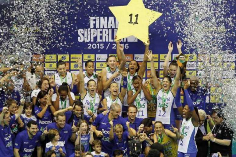 Rexona conquistou o 11º título na edição 15/16 da Superliga feminina (Foto: Divulgação/CBV)