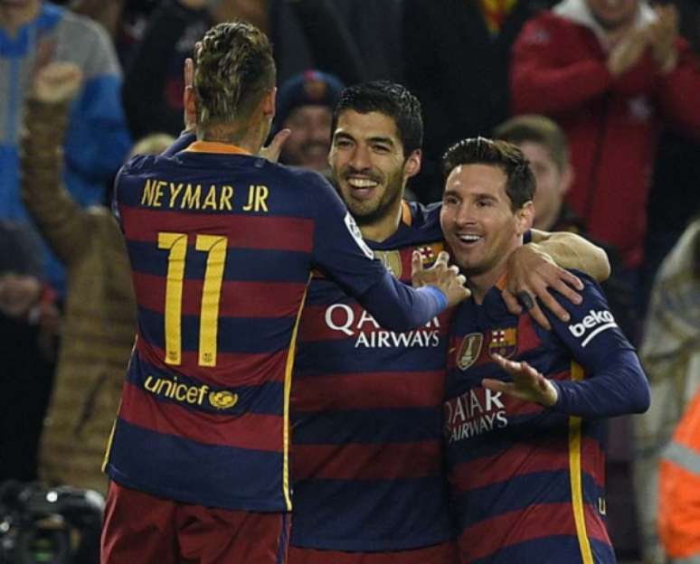 Messi, Suárez e Neymar (Foto: AFP/LLUIS GENE)