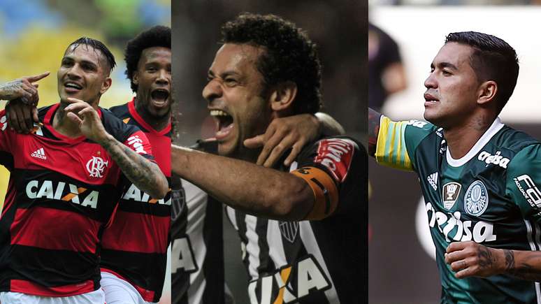 Guerrero (Flamengo), Fred (Atlético-MG) e Dudu (Palmeiras) marcaram gols na 32ª rodada do Campeonato Brasileiro