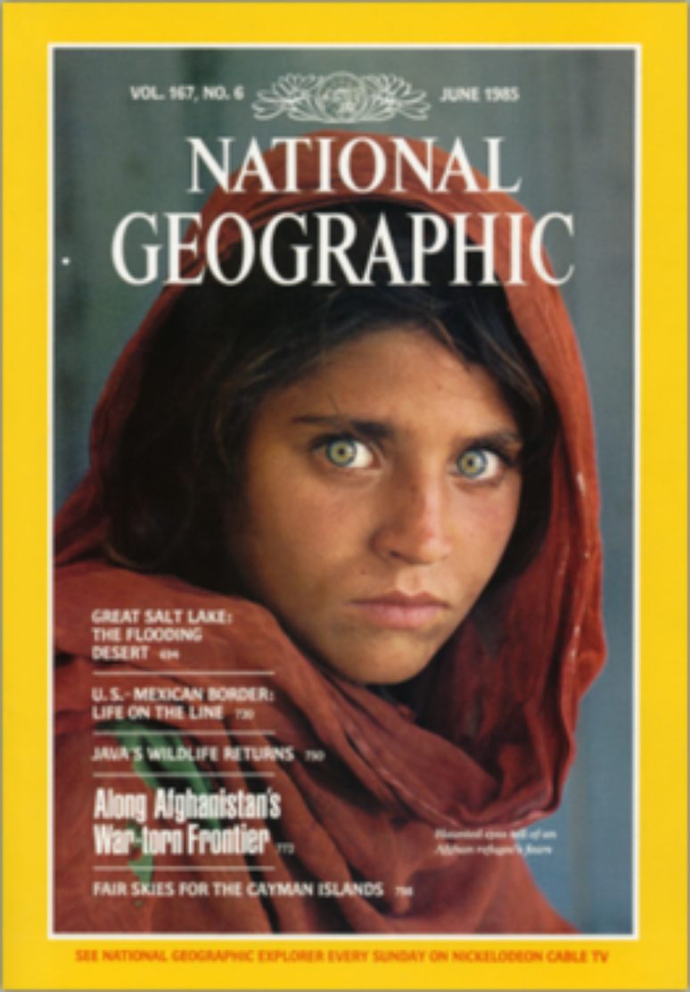 Sharbat Gula foi capa de uma edição da revista 'National Geographic' em 1985