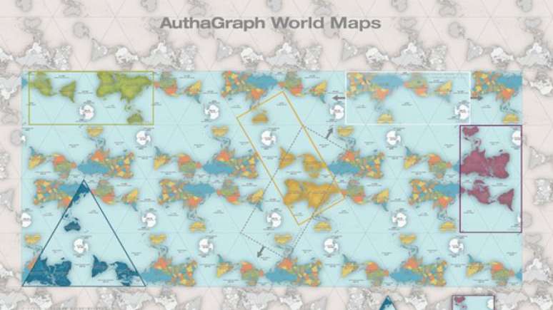 'AuthaGraph representa fielmente os oceanos e continentes, promovendo uma perspectiva precisa e moderna de nosso planeta', disse a instituição de premiou Narukawa 