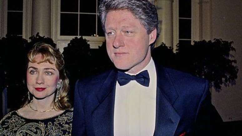 Hillary e Bill em um evento de gala em 1991