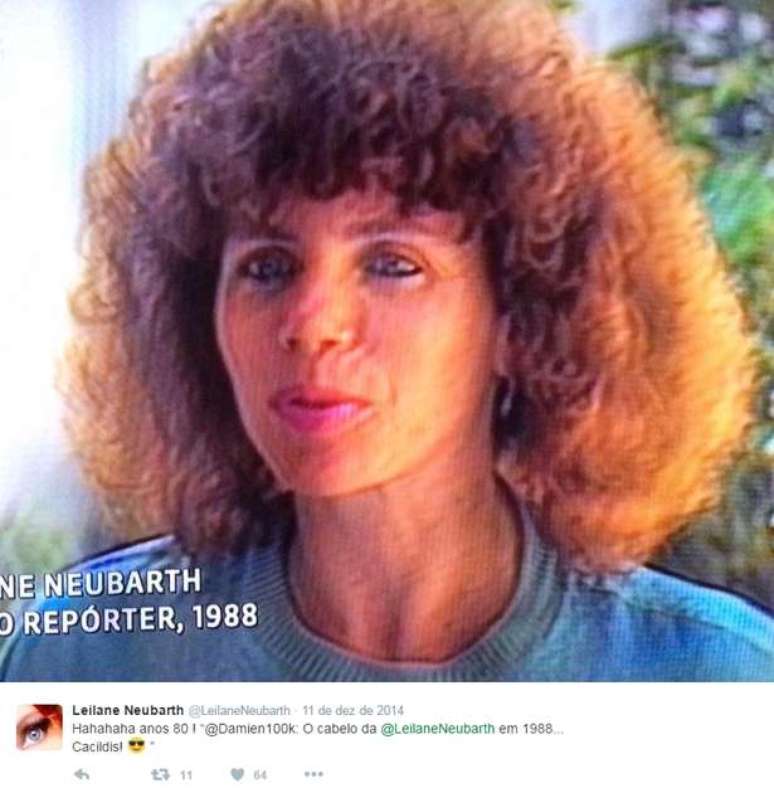 Autoironia ao rememorar os primeiros anos na Globo (Foto: Reprodu&ccedil;&atilde;o/@leilaneneubarth)