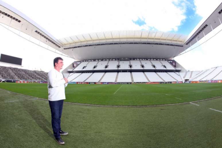 Andrés Sanchez falou sobre a Arena Corinthians (Foto: Eduardo Vianna)