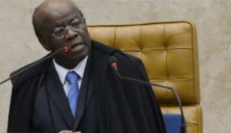 O ex-ministro Joaquim Barbosa quando presidia o Supremo Tribunal Federal