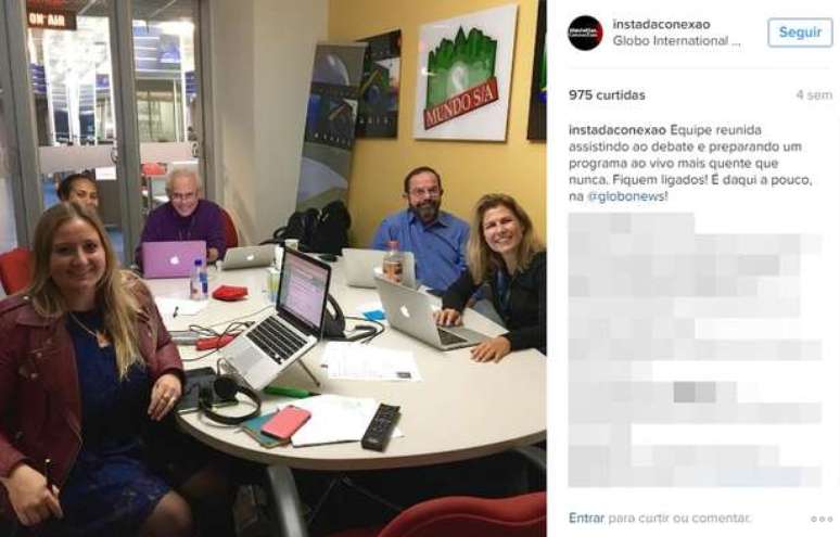 Lucas Mendes, Caio Blinder e equipe do Manhattan Connection, da GloboNews (Foto: Reprodu&ccedil;&atilde;o)