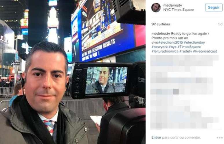 Marcelo Medeiros, correspondente da RedeTV! (Foto: Reprodu&ccedil;&atilde;o)