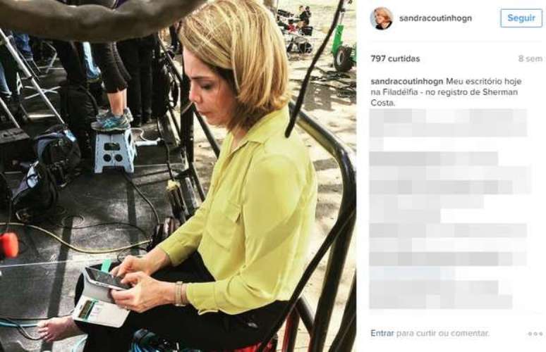 Sandra Coutinho, rep&oacute;rter da Globo e GloboNews (Foto: Reprodu&ccedil;&atilde;o)