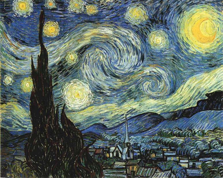 A obra &#034;A noite estrelada&#034;, de Vincent Van Gogh, é uma das obras que estão no Museu de Arte Moderna de Nova York e que é limpa com a saliva dos funcionários