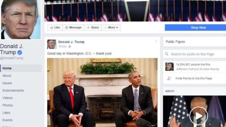 Rede social foi acusada de permitir propagação de notícias falsas postadas por correligionários de Trump 