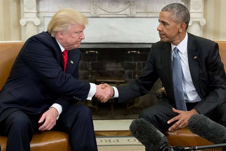 Donald Trump e Barack Obama se encontraram na Casa Branca