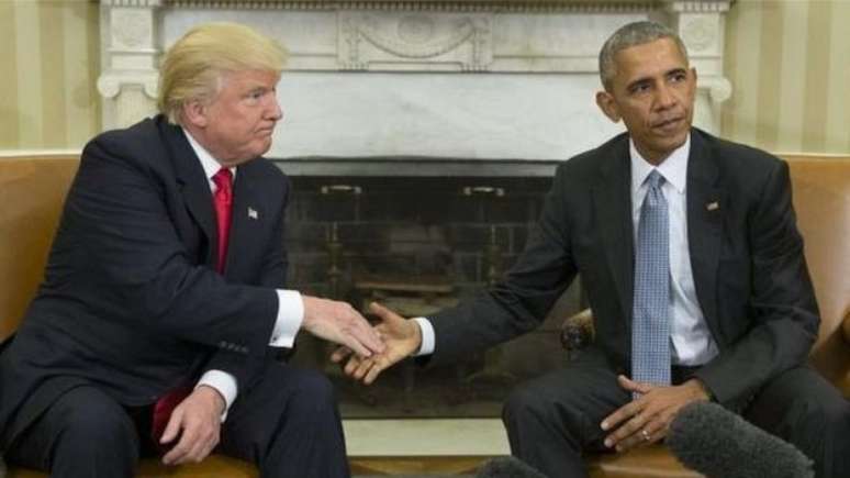 Donald Trump e Barack Obama se encontraram na Casa Branca