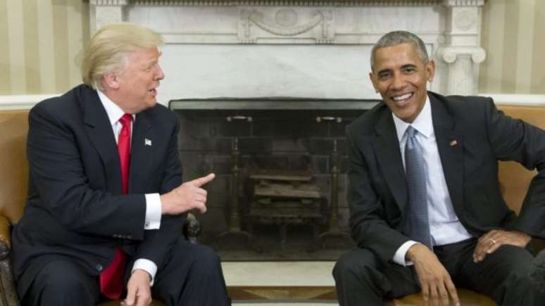 Donald Trump e Barack Obama se encontraram na Casa Branca