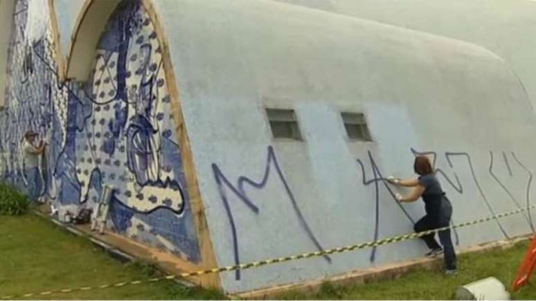 Picha&ccedil;&atilde;o de igrejinha da Pampulha, s&iacute;mbolo da capital mineira, provocou "como&ccedil;&atilde;o"; no Minist&eacute;rio P&uacute;blico e refor&ccedil;ou ofensiva contra pichadores