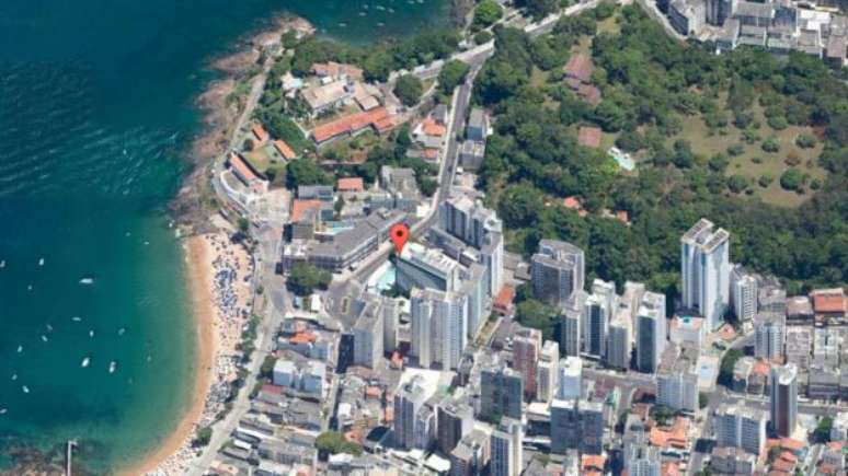 Vista aérea da localização do empreendimento La Vue, em Salvador, pivô de crise que resultou em saída do ministro Geddel Vieira Lima